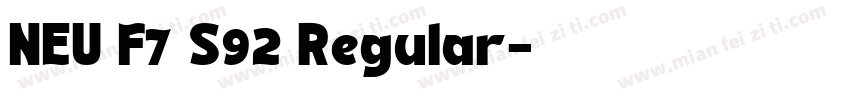 NEU F7 S92 Regular字体转换